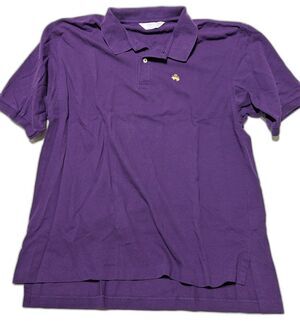 Brooks Brothers Golden Fleece Men's XL Polo Shirt Purple Pique Logo Made in USA